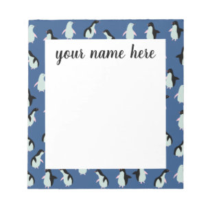 Personalisierter Pinguin Notepad Notizblock