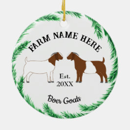 Personalisierter Pinienkrebs der Boer Goat Farm #2 Keramik Ornament
