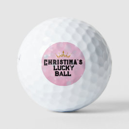 Personalisierter Pink Keepake weiblicher Spieler: Golfball