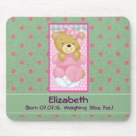Personalisierter Pink Teddy Bear Baby Keepake