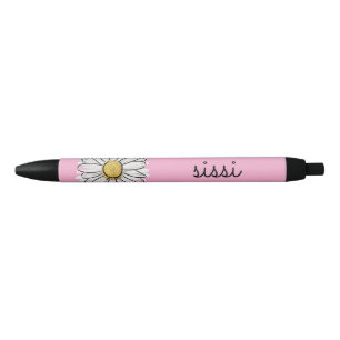 Personalisierter Pink & White Daisy Pen - Benutzer Kugelschreiber
