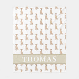 Personalisierter Pinscher Fleecedecke