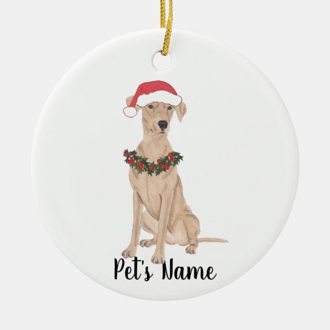 Personalisierter Pinscher Keramik Ornament (Vorne)