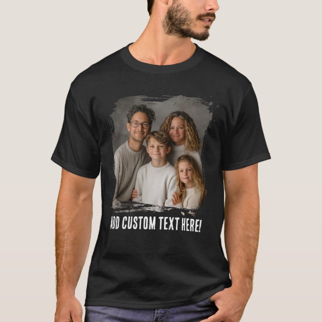 Personalisierter Pinselstrich hinzufügen des Fotos T-Shirt (Vorderseite)