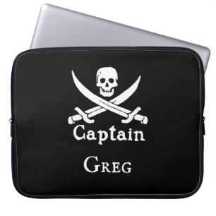 Personalisierter Piratenkapitän Laptopschutzhülle