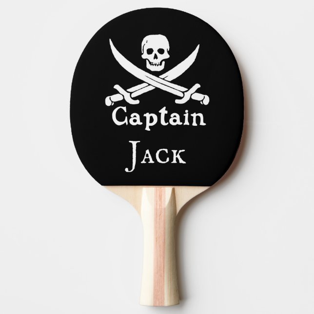 Personalisierter Piratenkapitän Tischtennis Schläger (Vorderseite)