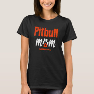 Personalisierter Pitbull Mama Individuelle Name Mu T-Shirt