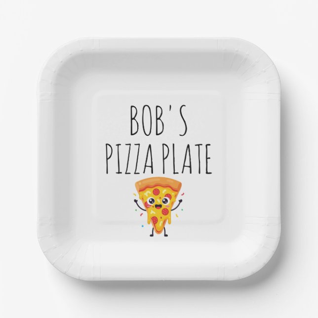 Personalisierter Pizzateller Pappteller (Vorderseite)