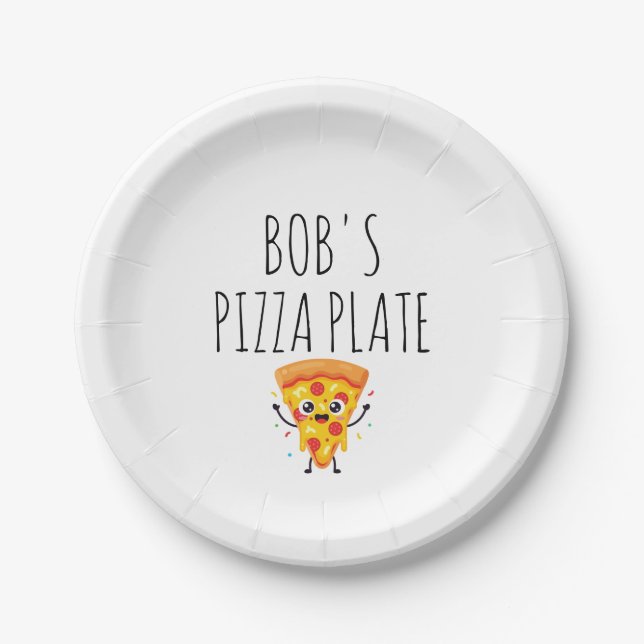Personalisierter Pizzateller Pappteller (Vorderseite)