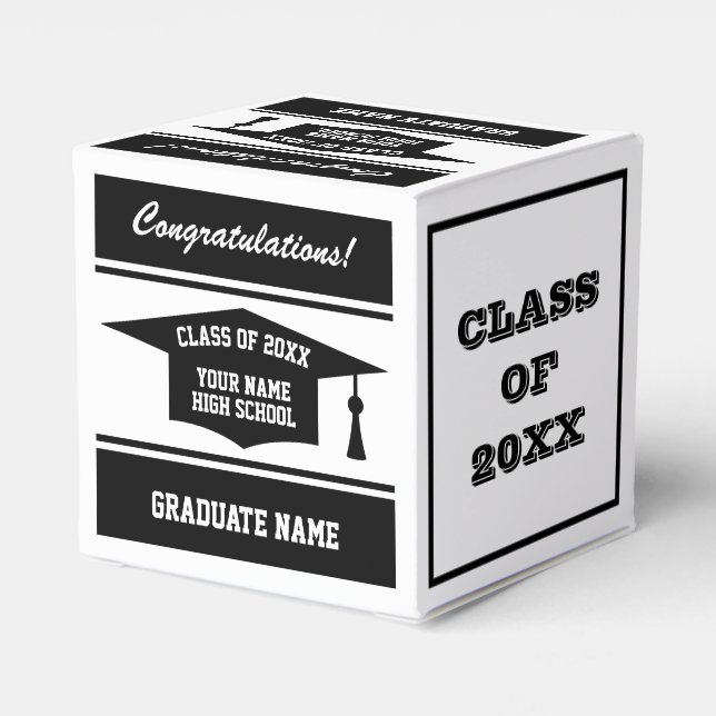 Personalisierter Platz Hochschule Abschlussfeier Geschenkschachtel (Rückseite)