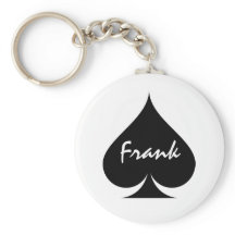 Personalisierter Poker Schlüsselanhänger mit Pik-A