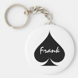 Personalisierter Poker Schlüsselanhänger mit Pik-A