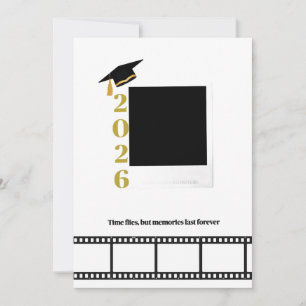 Personalisierter Polaroidfilm-Rollenfoto-Abschluss Einladung