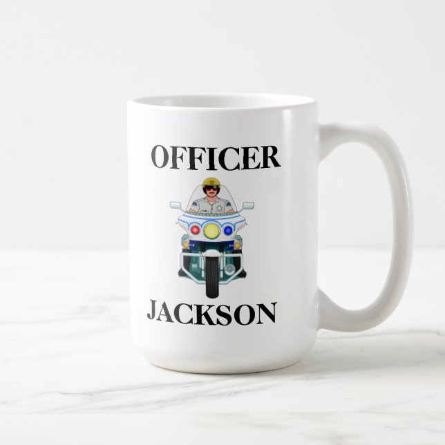 Personalisierter Polizeibeamter Kaffeetasse (Rechts)