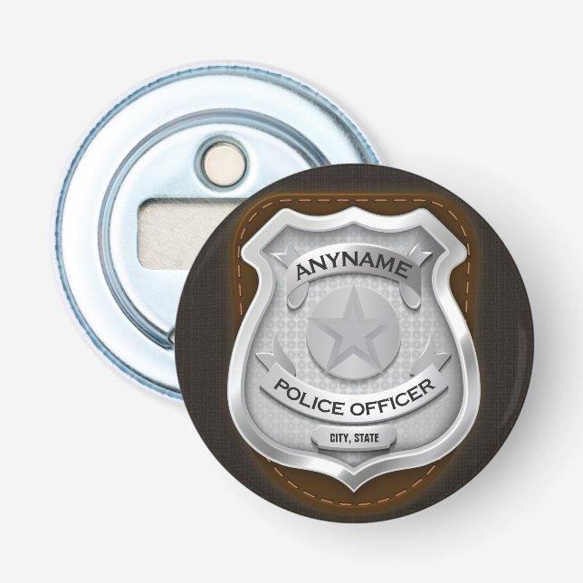 Personalisierter Polizeibeamter Sheriff Polizist N Flaschenöffner (Vorderseite)