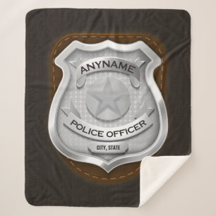 Personalisierter Polizeibeamter Sheriff Polizist N Sherpadecke
