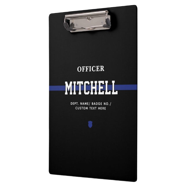 Personalisierter Polizeibeamter Thin Blue Line Klemmbrett (Links)
