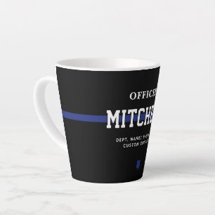 Personalisierter Polizeibeamter Thin Blue Line Milchtasse