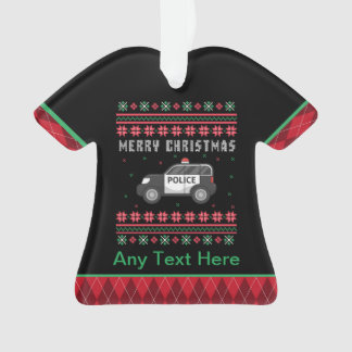 Personalisierter Polizeiwagen Ugys Weihnachten Ornament