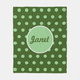 Personalisierter Polka Dot-Werfer-Schuppen (Hunter Fleecedecke