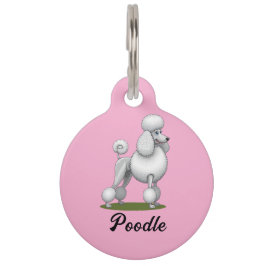Personalisierter Poodle Hund Haustiermarke