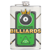 Personalisierter Pool Hall NAME 8 Ball Crown Billi