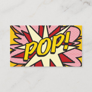 Personalisierter Pop Art Comic Buchen POP! Visitenkarte