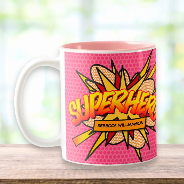Personalisierter Pop Art Comic Zweifarbige Tasse (Von Creator hochgeladen)