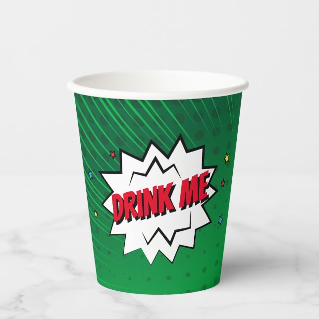 Personalisierter Pop Art Weihnachten Comic Pappbecher (Vorderseite)