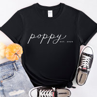 Personalisierter Poppy Grandparent-T - Shirt