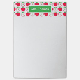 Personalisierter Post mit rotem und weißem Apfel Post-it Klebezettel
