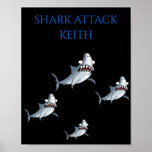 personalisierter POSTER "SHARK ATTACK"