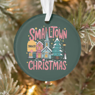 Personalisierter Postleitzahl-Kleinstadt-Weihnacht Ornament