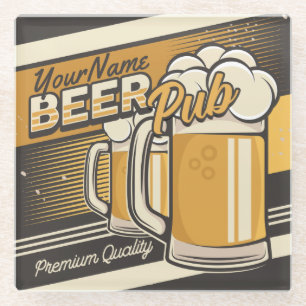 Personalisierter Premium Cold Beer Tasse Pub Bar Glasuntersetzer
