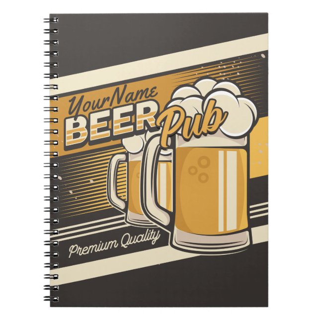 Personalisierter Premium Cold Beer Tasse Pub Bar Notizblock (Vorderseite)