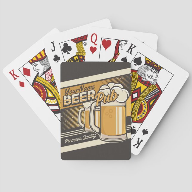Personalisierter Premium Cold Beer Tasse Pub Bar Spielkarten (Rückseite)