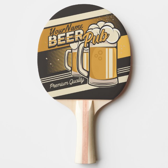 Personalisierter Premium Cold Beer Tasse Pub Bar Tischtennis Schläger (Vorderseite)