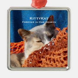 Personalisierter Premium-Speicher für Ihre Katze o Ornament Aus Metall