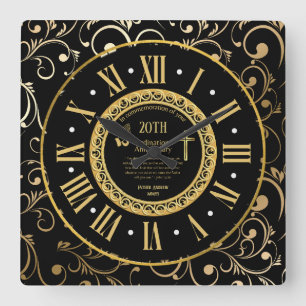 Personalisierter Priester-Jubiläum-Uhr Quadratische Wanduhr