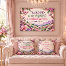 Personalisierter Psalm 23:1 Floraler Schmetterling