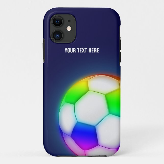 Personalisierter psychedelischer Fußball Case-Mate iPhone Hülle (Rückseite)