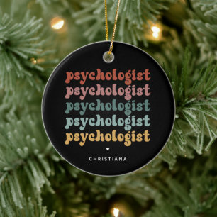 Personalisierter Psychologe Retro-Psychologie Keramik Ornament