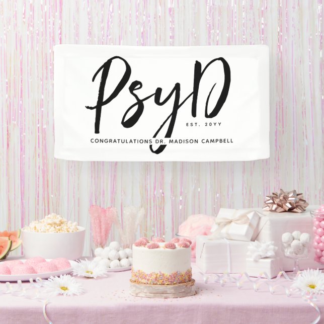 Personalisierter PsyD-Doktor der Psychologie Banner (Party)