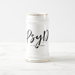 Personalisierter PsyD-Doktor der Psychologie Bierglas