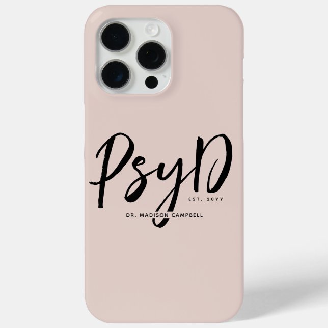 Personalisierter PsyD-Doktor der Psychologie Case-Mate iPhone Hülle (Rückseite)