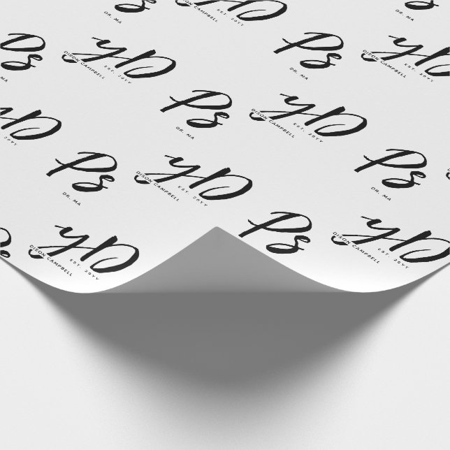Personalisierter PsyD-Doktor der Psychologie Geschenkpapier (Ecke)