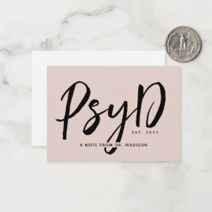 Personalisierter PsyD-Doktor der Psychologie Mitteilungskarte