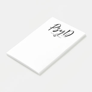 Personalisierter PsyD-Doktor der Psychologie Post-it Klebezettel