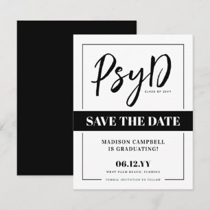 Personalisierter PsyD-Doktor der Psychologie Save The Date