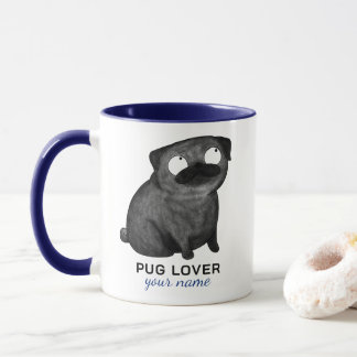 Personalisierter Pug-Becher, benutzerdefinierter N Tasse